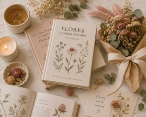 Libro ilustrado sobre flores y plantas como regalo para amantes de la naturaleza